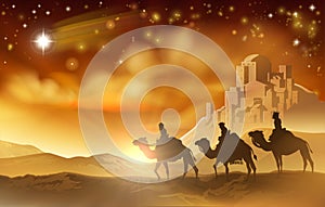 Nativity Christmas Three Wise Men Illustration photo