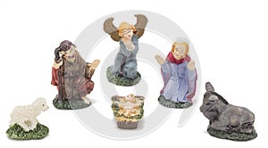 Nativity figures for christmas scene