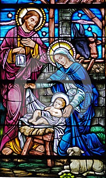 Nativity in glass