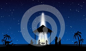The Nativity of Jesus in Bethlehem concept design background