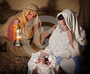 Nativity scene alive