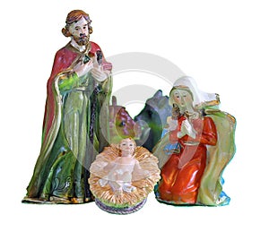 Nativity scene with baby jesus