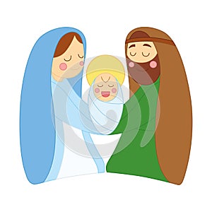 Nativity scene Christmas season Virgin Mary Joseph Baby Jesus Vector