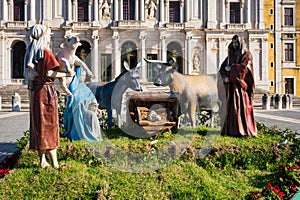 Nativity scene in front of the Mafra national palace