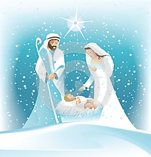 Nativity scene with Holy Family