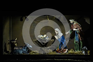 Nativity Scene, Mary, Joseph and Baby Jesus, Holy Family