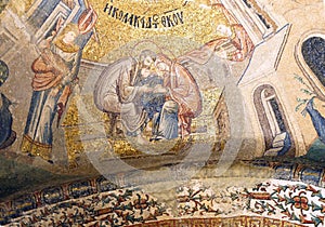 Nativity scene, mosaic