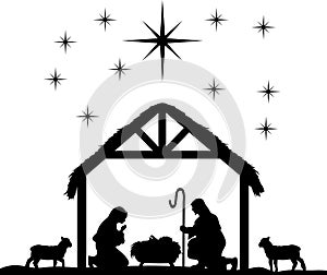 Nativity Scene Silhouettes