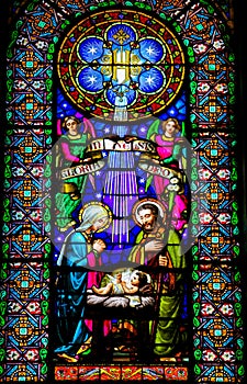 Nativity Scene - Stained Glass