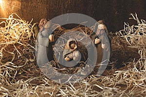 Nativity scene. Traditional Christmas scene