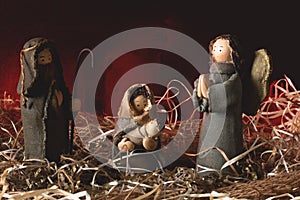 Nativity scene. Traditional Christmas scene