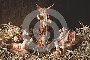 Nativity scene. Traditional Christmas scene