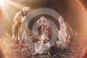 Nativity scene. Traditional Christmas scene