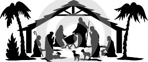 Nativity Silhouette/eps