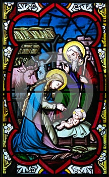 Nativity stained glass