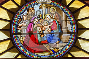 Nativity Stained Glass Saint Catherine Nativity Church Bethlehem Palestine