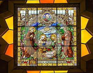 Nativity Stained Glass Saint Catherine Nativity Church Bethlehem Palestine