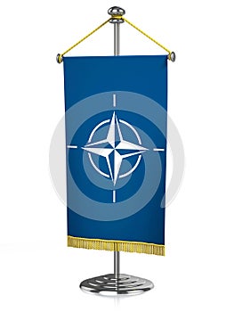 Nato 3d desk flag isolated