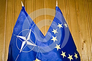 NATO and EU flags