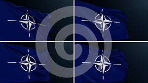 nato flag north atlantic treaty organization set 4