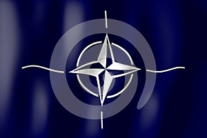 NATO, The North Atlantic Treaty Organization - waving flag