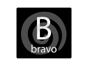 NATO Phonetic Alphabet Letter Bravo