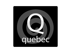 NATO Phonetic Alphabet Letter Quebec