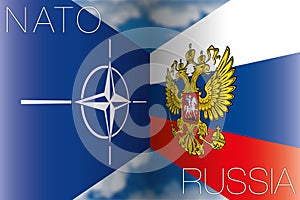 Nato vs russia flags