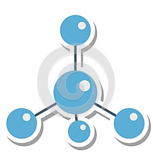 Atom Isolated Vector Icon Editable