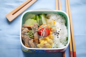 natto as part of a bento lunch box assortment