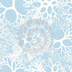 Natural abstract seamless pattern. Moss, hoarfrost, foam or branches