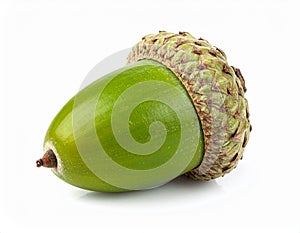 Natural Acorn Isolated On White
