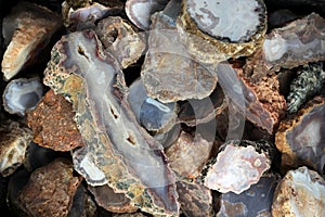 Natural agates photo