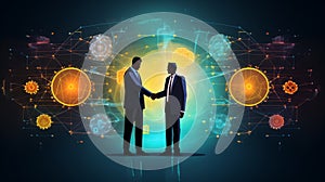 Natural anatomy, high detailed handshake of business partners, success of investment, african and american shaking hands, Working