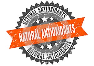 natural antioxidants stamp. natural antioxidants grunge round sign.