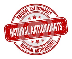 natural antioxidants stamp. natural antioxidants round grunge sign.