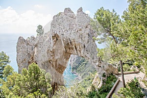 The natural arch Arco Naturale in Capri, Italy