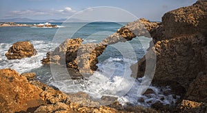 Natural Arch at the Beach in L`escala photo