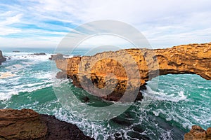 Natural arch in Biarritz, France