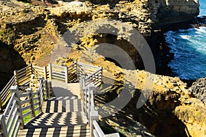 The natural arch and bridge of The Grotto geological formation photo