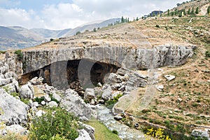 Natural arch bridge of Kfardebian, Lebanon