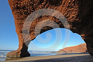 Natural arch rock formation. photo