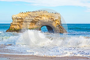 Natural arch rock in Santa Cruz, California