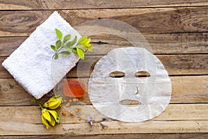 Natural aroma sheet mask, herbal soap extract honey herbal vegetation health care for skin face