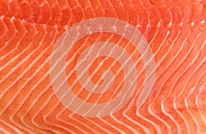 Natural Atlantic Norwegian Salmon Fillet Texture or Pattern