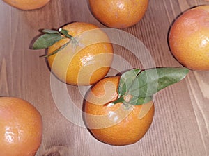 Natural background with ecologic citrus fruits at home in color image