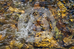 Natural background, the stones at the bottom of the creek