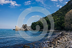 Natural beach in Cirali, Turkey