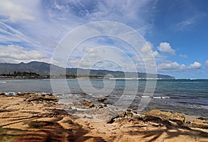 Natural beach on Hawaii Oahu