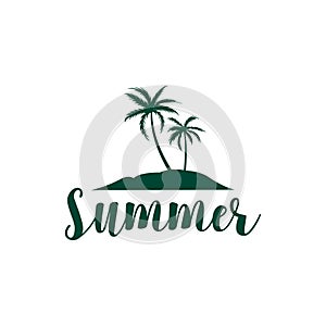 Natural Beach Logo Template Design Vector